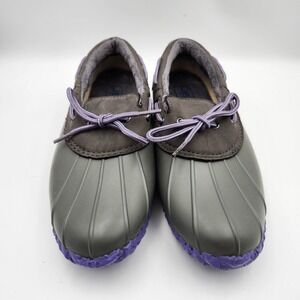 JBU Jambu Duck Shoes Womens 9.5 Grey Gwen Weather Ready Faux Fur Lined Rain Shoe